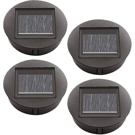 4 stk. Solcellelamper med LED-pærer, Solcelle Topplys Erstatning, LED Solcellepanel Lyktedeksel For Utendørs Hengende Hage Lykt