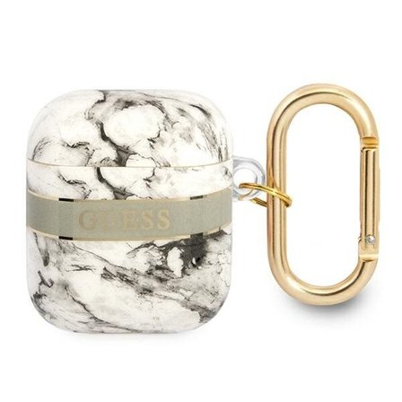 Guess GUA2HCHMAG AirPods-deksel grå/grå Marble Strap Collection