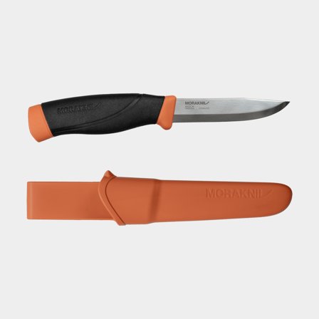 Allroundmes Morakniv Companion HeavyDuty (S), 224 mm, TPE-rubber / gerecycled Zweeds roestvrij staal, Burnt Orange