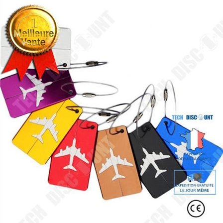 Tukikortti - TECH DISCOUNT - 7 kappaleen pakkaus - Alumiiniseos - 7 väriä - 7,5 x 4,5 cm