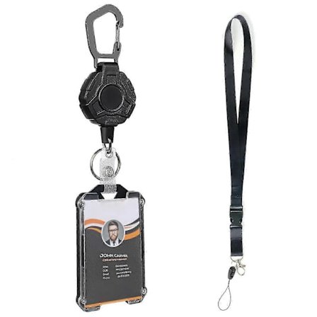 Taktisk ID-kortshållare med infällbar märkesrulle Justerbar ID-kortshållare för inomhus utomhus