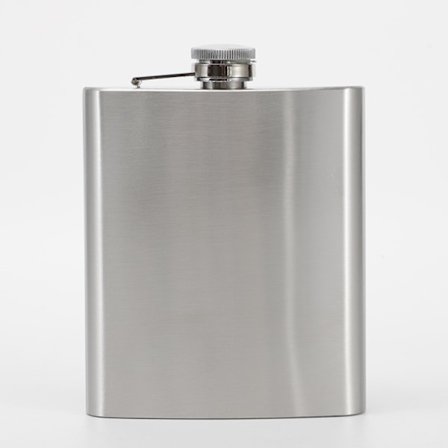 #Hip flask i rustfrit stål, letvægts, inkluderer låg, lækagesikker#