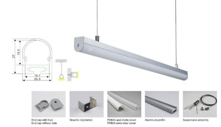 SYNERGY 21 LED U-Profil 200cm, ALU027