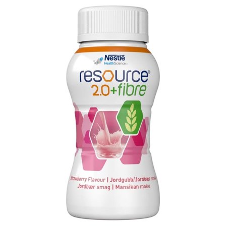 Resource 2.0+Fibre næringsdrikk jordbær 4x200 ml