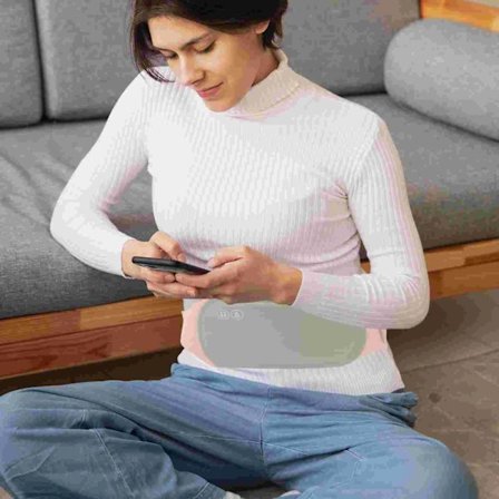 Varmende midjebælte menstruationssmerter lindring bælte varm periode kvinde opvarmede puder portabel trådløs~01909