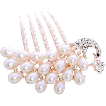 Bröllopshår smycken 1 st bröllopshår kam hårnål pärla hår kam bröllop strass pärla hår kam med pärla och strass för brud brudtärnor