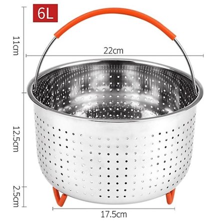 Dampkurv Instant Pot Trykkoker Liner for Steaming Ris Veges Frukt Egg (FDA-sertifisert)