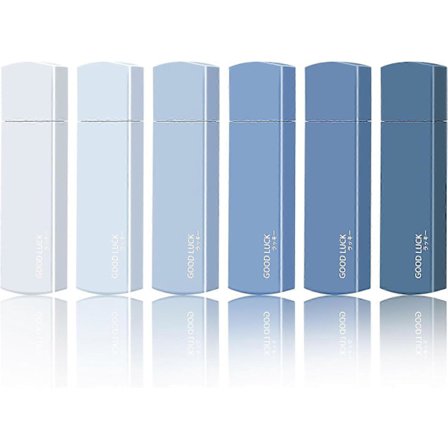 Små Hvit-ut-bånd, 6 stk. Båndruller for Studenter, Kontoransatte, Hjem, Skole, Kontorrekvisita (Gradert Blå)