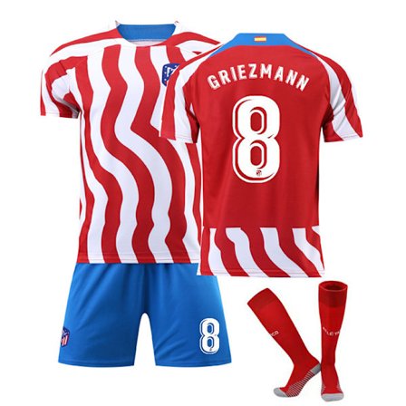 22-23 Atletico De Madrid trÃ ̧je Griezmann voksensÃ t /