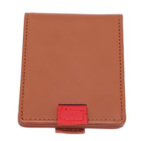 Læderpung Minimalistisk folde-kortholder med trækbånd til rejser, bryllupper, fester, brun