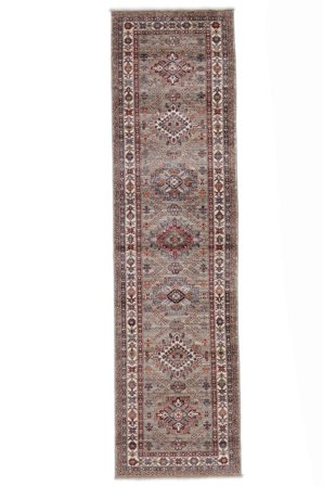 Kazak Ariana Rug Oriental Runner Brown/Dark Red (Wool, Afghanistan)