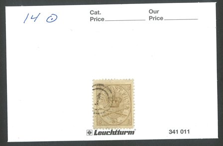 Danmark - AFA 14 stemplet