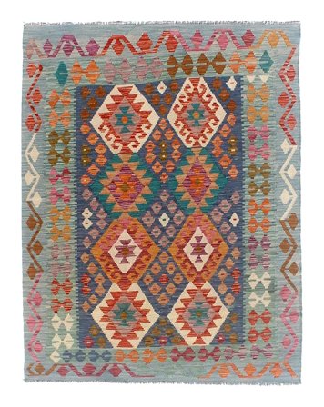 Tessuto A Mano Kilim Afghan Old Style Tappeto 148X202 Di Lana Piccolo