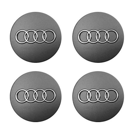 Navkapsel med Audi 60 mm 4-pack grå - WELLNGS