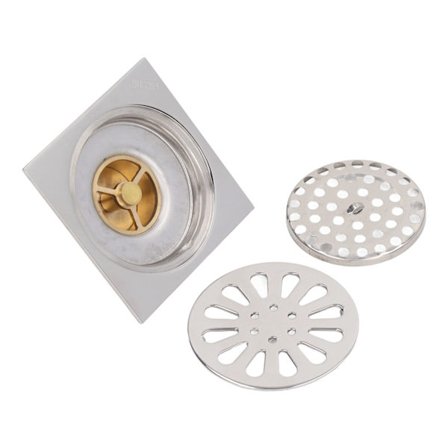 Elektroplettert kobber rustfritt stål deodorant gulvsluk rask drenering insektforebygging for baderom vaskemaskin