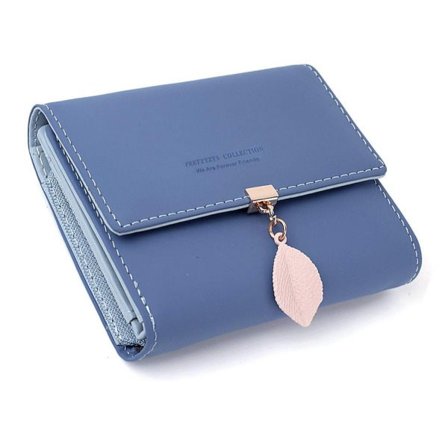 Naisten lompakko, tupsu luumu tekonahkaa, pieni lompakko naiselle