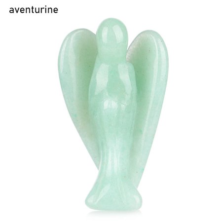 Naturlig kristallstaty Skyddsängelfigurer AVENTURIN
