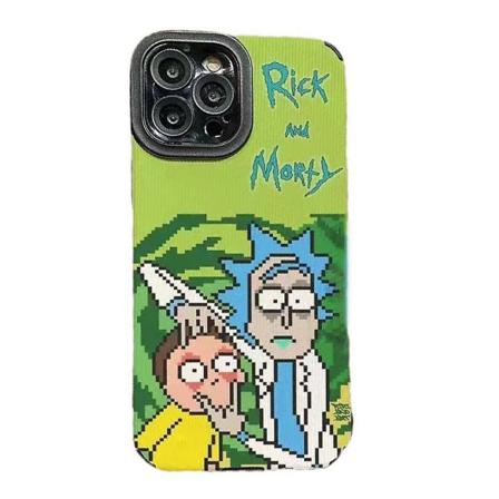 Anime Rick And Morty Faux Lær Telefondeksel Beskyttende Deksel Kompatibel Med Apple Iphone 12/11/xr iPhone 12
