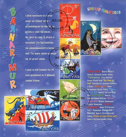 Færøerne 2003 - AFA 440-449 - Stemplet miniark