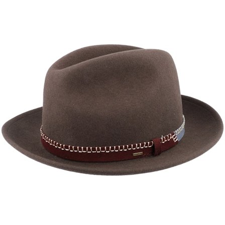 Bailey - Braun Fedora Hut - Acker Midnight Brown Fedora @ Hatstore