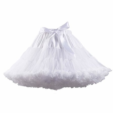 Tylskørt med puffede tutu-lag, elastisk talje danse-underskørter til kvinder, chiffon-underkjole med blød tyl til balletkostume og festtøj