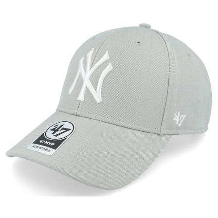 47 Brand - MLB Grey adjustable Czapka Z Daszkiem - New York Yankees Mvp Grey Adjustable @ Hatstore