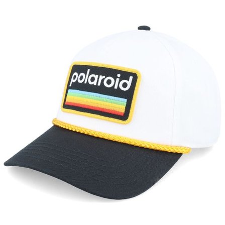 American Needle - Vit adjustable Keps - Polaroid Roscoe White/Black A-Frame Adjustable @ Hatstore