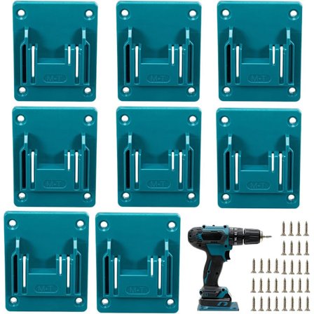 Vægmonteret værktøjsstativ - 8 dele - 18V maskinværktøjsbeslag - opbevaringsrum maskinværktøjsholder