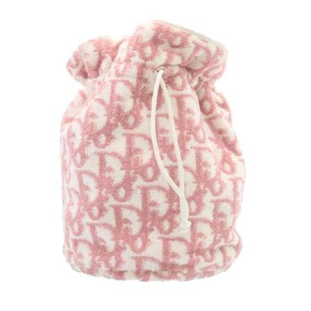 Dior Vintage, Pre-owned Cotton Pouch Roze, Dames, Maat:ONE Size,Katoen