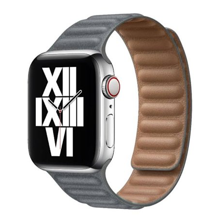 Lærreim for Apple Watch Band 45mm 41mm 44mm 40mm Original Magnetic Loop Link Armbånd iWatch Ultar2 49mm 9 8 7 6 SE 3 42mm