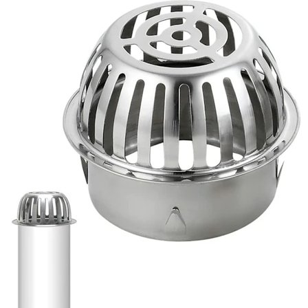 Rustfritt Stål Rennerist Rennebeskyttelse Beskytter mot forurensning av takrør, løv, mose Hjelper med enkel drenering (passer rør