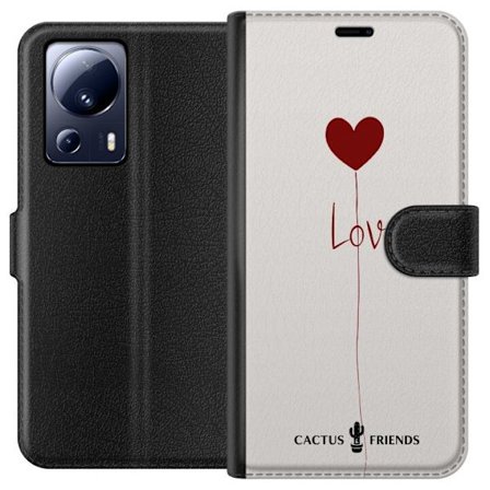 Yhteensopiva Lompakkokotelo Xiaomi Xiaomi 13 Lite Cactus and Friends - Love Balloon Minimal