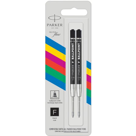 Ballpoint refill QuinkFlow Economy 2-pack Fine Black