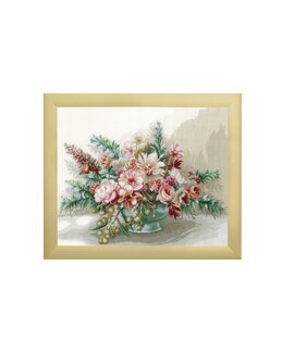 Broderipakke Bilde Bukett med blomster - Lanarte