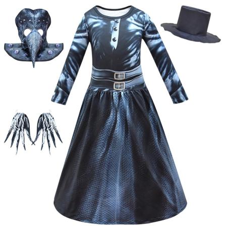 Party Kids Anime Cosplay-kostym Pest Doctor Suit Mystisk Costume 140cm