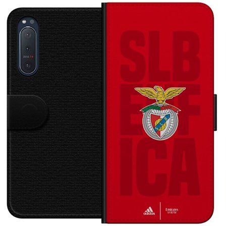 Yhteensopiva Lompakkokotelo Sony Xperia 5 II SL Benfica logo, jossa kotka ja punainen tausta sekä iso teksti SLB