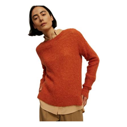 Rue Blanche Alpa Pull 22a Strik Orange, Dame Striktrøjer