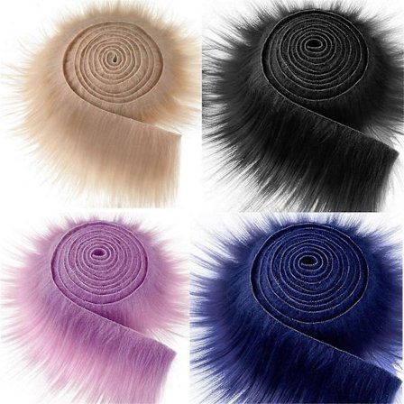 Falsk Pelsbånd 4 stk/sæt Juletræsskørt Nisse til Dukke Skæg Dekoration til Juletræ Girlander Krans Kostume Trimning Tilbehør