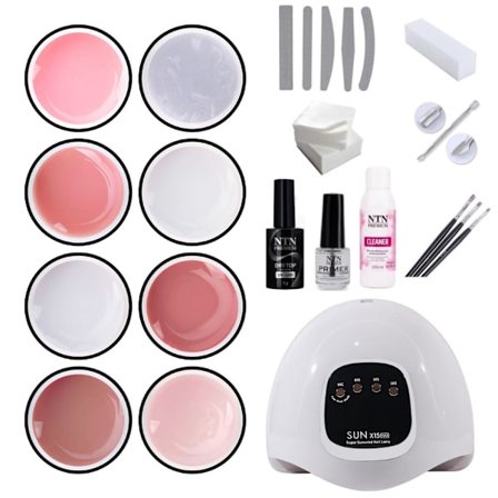 Komplett Startkit för Gelénaglar inkl Uv-lampa och 8 Färger