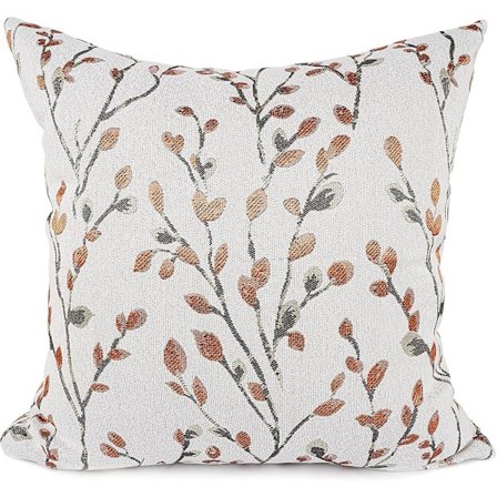 Klassisk broderad Jacquard teal bladmönster fyrkantig dekorativ kuddfodral kuddfodral 18 x 18 tum