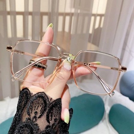 Anti-blått ljus läsglasögon Fyrkantiga glasögon BRUN brun Styrka 200 Brun Styrka 200