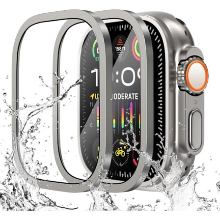 2-pak til Apple Watch Ultra 2 etui 49 mm, 9H hærdet glas