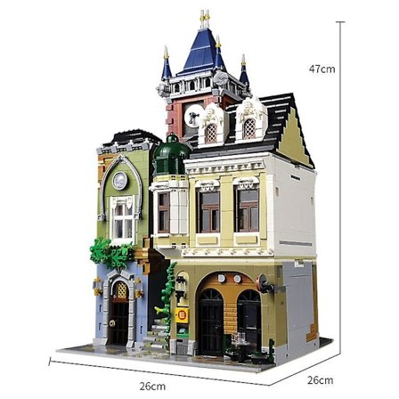 City Architecture Building Blocks Hotel Shopping Mall Market House Shop Street View Store Bricks Toys Gifts For Children Adultsa No Original Box