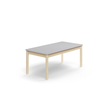 Tisch DECIBEL, 1400x700x590 mm, schalldämmendes Hochdrucklaminat, Birke/grau