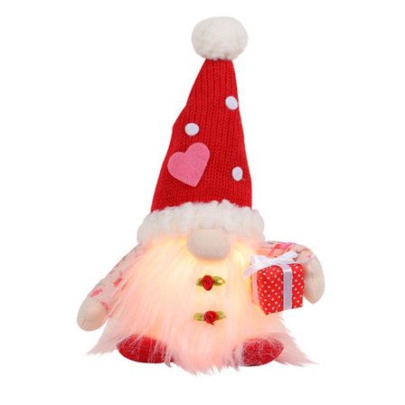 LED Lys Valentinsdag Ansigtsløs Nisse Dekorationer til Festlig Stemning