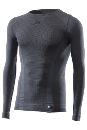 Baselayer-skjorte SIXS TS2 V2 Mørk grå/svart 3XL-4XL