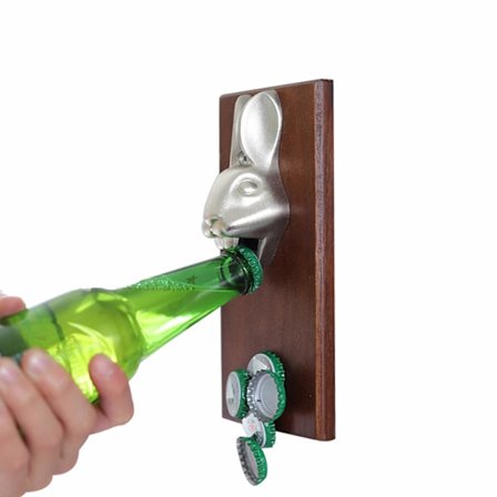 Ölflasköppnare med magnetisk korkhållare för vägg eller kylskåp vintage vintage flasköppnare present till ölälskare som köksgård bar dekoration