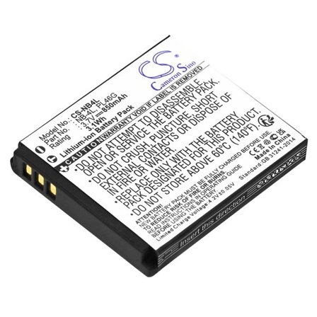 Kameraadapter NB-4L til Canon Digital IXUS 100 IS / PowerShot TX1