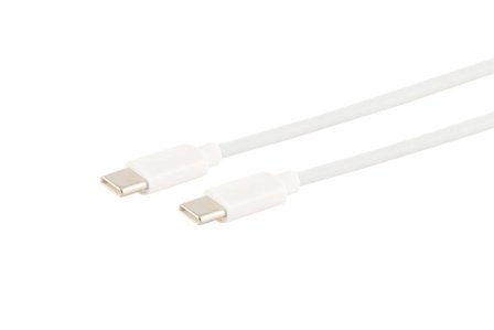 OEM Kabel USB, C(St) => C(St), 1,0m, USB2.0, weiss, TPE, PD up to 60W,