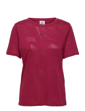 Ts Burnout Tee Red Reebok Performance